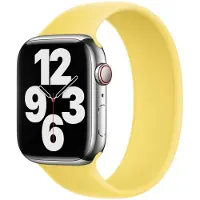 Apple Bracelet solo en silicone pour Watch | 44/45/46/49 mm - Taille 8 - Lemon Zest