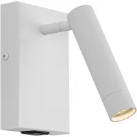 QAZQA Applique murale moderne blanche réglable avec USB-C - Croft