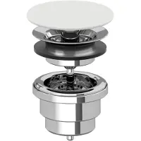 Villeroy & Boch Accessoires Vanne non obturable, 121 x 215 x 68 mm CeramicPlus