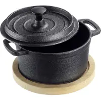 Westmark Casserole en fonte avec couvercle Tapas et Friends, 250ml, Poêle + casserole, Noir