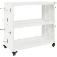 vidaXL Chariot à outils Blanc 75 x 35 x 73 cm Acier laminé à froid