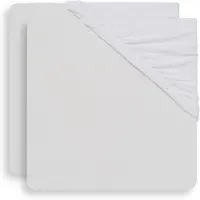 Jollein Draps-Housse Jollein Jersey White (2 Pièces)-60 x 120 cm