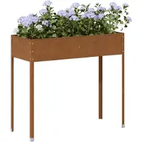vidaXL Jardinière 100,5x40,5x90 cm acier résistant aux intempéries