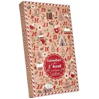 Spies Online Calendrier de l'Avent avec 24 bougies parfumées – Inclut des supports à bougies en verre – Coffret cadeau contenant 24 bougies – Calendrier de l'Avent pour adultes, à thème bougies – Rouge