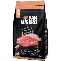 PAN MIĘSKO Croquettes pour chiens au veau et à la dinde, format M, 2 x 3 kg