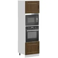 vidaXL Armoires de four 2 pcs Lucca chêne marron bois d'ingénierie