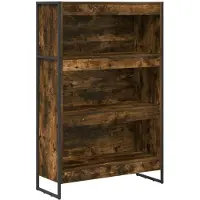 vidaXL Bibliothèque Chêne Fumé 80 x 30 x 155 cm Bois d'ingénierie