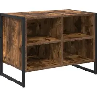vidaXL Cabinet à chaussures avec stockage Chêne Fumé 60 x 35 x 44 cm