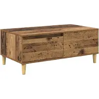 vidaXL Table basse avec tiroirs Vieux bois 90 x 50 x 35 cm Bois composite
