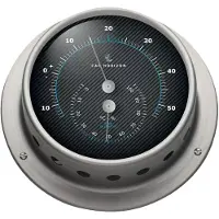 Barigo Stainless Steel Racing 85 Thermo Hygrometer Argenté 110 x 32 mm