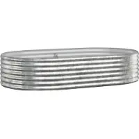 vidaXL Lit surélevé Acier revêtu par poudre 175x100x36 cm Argenté