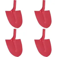vidaXL Tête de pelle 4 pcs Rouge 39,5 x 27,5 cm Acier enduit de poudre