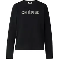 s.Oliver T-shirt noir / blanc perle