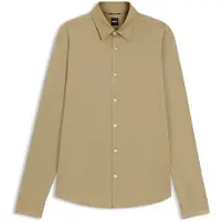 BOSS Chemise Regular en jersey Oxford stretch performant