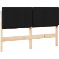 vidaXL Tête de lit rembourrée avec appui-tête brun et noir 140 cm
