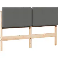 vidaXL Tête de lit rembourrée marron et gris clair 140 cm