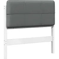 vidaXL Tête de lit rembourrée blanche et gris clair 90 cm