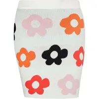 Mymo Jupe jaune foncé / rose / noir / blanc cassé