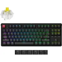 Keychron C3 Pro 8K QMK Gaming Clavier mécanique USB, Programmable, QWERTY Layout, RGB Backlight, Hot-swappable, Super Banana Switch