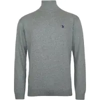 U.S. POLO ASSN. Pull-over bleu marine / gris chiné