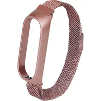 Contact Bracelet au design métallique compatible avec la dernière version of du bracelet intelligent de xiaomi, mi band 6 et son prédécesseur mi band 5, de couleur or rose