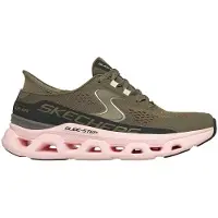 SKECHERS Baskets basses olive / rose