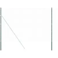 vidaXL Poteaux de clôture 2 pcs Vert Acier peint par poudre