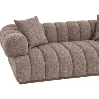 Ebuy24 Aurora canapé avec 2 coussins brun.