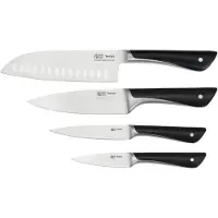 Tefal Jamie Oliver by K267S4 Ensemble de 4 couteaux de cuisine Santoku en boîte