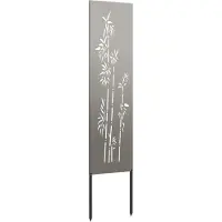 vidaXL Écran de confidentialité de jardin Floral Rouillé 32 x 140 cm