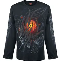 Spiral T-shirt manches longues Gothic de - Crâne Steampunk - M - XXL - pour Homme - noir - Taille M