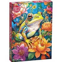 CherryPazzi Puzzle da 1000 Pezzi - Flower Power Frog (1000 pièces)