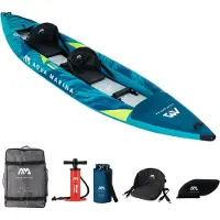 Aqua Marina STEAM 412 Kayak Set 2 personnes gonflable Canoë Bateau Eaux vives Kayak
