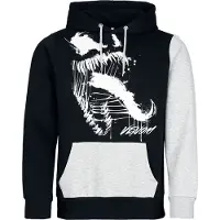 Spider-man Sweat-shirt à capuche Marvel de - Venom - Langue - S - XXL - pour Homme - noir/gris - Taille XXL