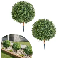 Vevor Boule Buis Topiaire Artificiel Extérieur avec Piquet