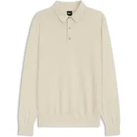 BOSS Polo en maille de laine mélangée avec différentes structures