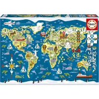 Educa Puzzle 200 Weltkarte 19292