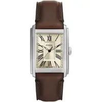 Fossil Montre à affichage analogique 'CARRAWAY' chocolat / argent