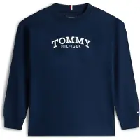 Tommy Hilfiger T-shirt enfant MONOTYPE PRINT T-SHIRT LS garcons - Marine - 16 ans