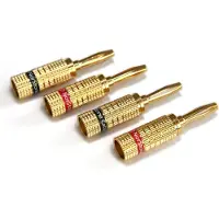 Norstone NORBANX4 - Set of 4 gold-plate banana plugs Or