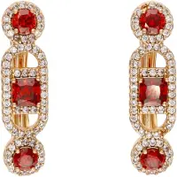 Gaya Boucles d'oreilles or rose / rouge