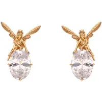 NAEMI Boucles d'oreilles or / blanc