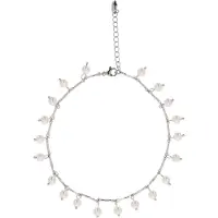 Gaya Bijoux de pied argent / blanc perle