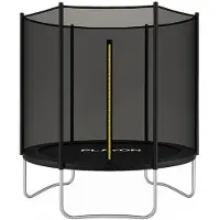PlayOn Trampoline - Trampoline avec filet de sécurité - Trampoline pour enfants - Ø 183 cm – Protection latérale incluse – Résistant à l'eau et aux UV - Noir