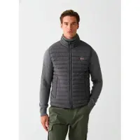 Colmar pour homme. 1268 Gilet léger en plumes avec cordon de serrage gris (50), Casuel, Polyamide