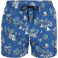 BOSS Shorts de bain 'Piranha' bleu / bleu cyan / noir / blanc