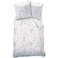Matt & Rose Parure De Lit Imprimée En Coton Blanc 140x200+63x63cm