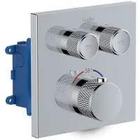 Kielle arkas i - thermostatische inbouwkraan, met inbouwdeel, voor 2 functies, chroom