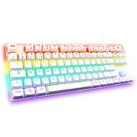 The G-Lab Clavier Keyz Mercury TKL Sans Fil USB Mécanique AZERTY FR Blanc