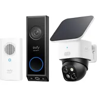 Eufy Security E340 Video Deurbel met Chime + Security S340 Solocamera †“ SoloCam - (Sans fil, WiFi)